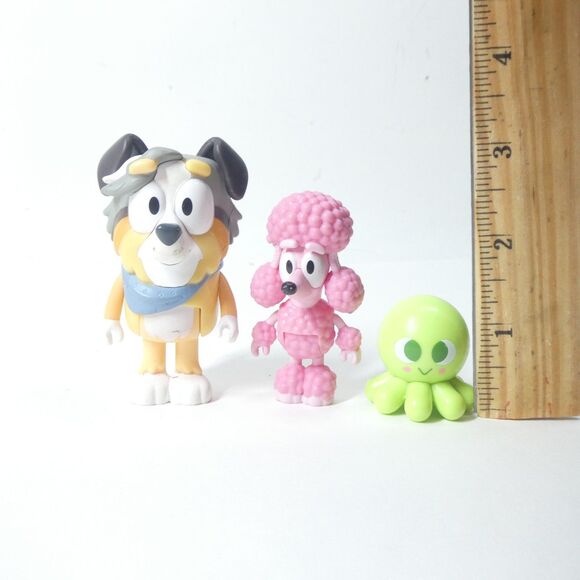 Bluey Friends Figures Lot - Calypso Teacher - Coco Pink Poodle - Octopus - Picture 2 of 6